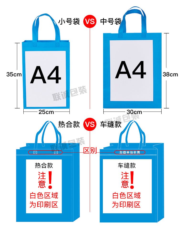 無紡布袋手提袋定制印字帆布購物環保袋培訓班廣告袋子定做logo(圖6)